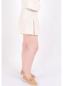 Resim Hadise 37029 Kadın Pileli Keten Şort Etek Ss YRYNET037029-R0152 Bej 