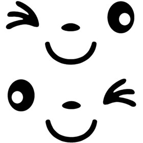 Resim Genel Markalar Sevimli Gülen İkonometre Oto Dikiz Aynası özel yeni kaliteli Kaliteli Sticker Beyaz 15*14 Cm 