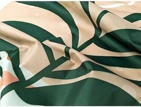 Resim Tropik Home Banyo Duş Perdesi Palmiye Desen Yeşil Dijital Baskılı Banyo Perdesi, Tek Kanat C Halkalı-180x200 Cm 