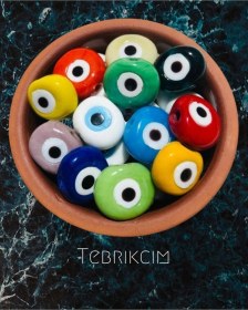 Resim 50 Adet Ekonomik Paket Danagöz Nazar Boncuğu Karışık Renk 