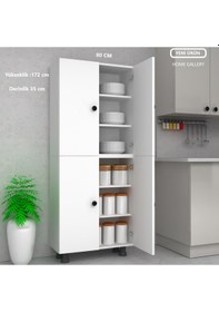Resim Çok Amaçlı Banyo Kiler Mutfak Dolabı 80 Cm 