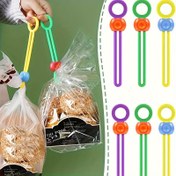 Resim 5 Paket Silikon Gıda Torbası Sızdırmazlık Klipsleri, Plastik, Tahıl ve Pirinç Torbaları, Mutfak Düzenleme ve Depolama Aksesuarları için Yeniden Kullanılabilir Ayarlanabilir Torba Sızdırmazları 