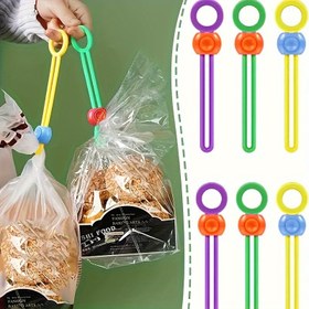 Resim 5 Paket Silikon Gıda Torbası Sızdırmazlık Klipsleri, Plastik, Tahıl ve Pirinç Torbaları, Mutfak Düzenleme ve Depolama Aksesuarları için Yeniden Kullanılabilir Ayarlanabilir Torba Sızdırmazları 