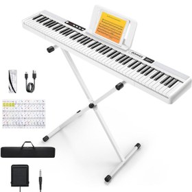 Resim Hype Store Donner DEP-1 Piyano Klavye, 88 Tuşlu, Yeni Başlayanlar İçin Dijital Klavye, Piyano, Dokunmaya Duyarl 