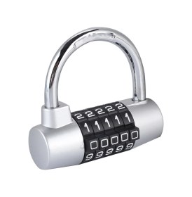 Resim Kosona Zink Alaşımlı 5 Haneli Parola Kilidi - Anahtar Kayıp Sorunu Çözücü, Su Ve Paslanmaz, Güvenli Kilit Gümüş 