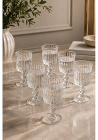 Resim 6 Kişilik Cam Ayaklı Pinterest Kahve Yanı Bardağı Bardak 65ml 