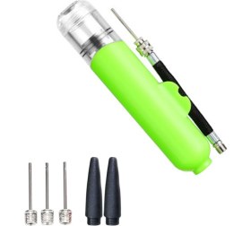 Resim Ledong Shop A Yeşil Stil 16 cm Mini Top Pompa Taşınabilir Plastik Çift Eylem Spor Topları Basketbol Futbol Futbol Yoga Topu El Hava Pompası Şişirici ile (Yurt Dışından) 