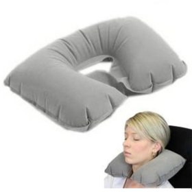 Resim urfakent bilişim ve medya danışmanlık Şişme Seyahat Yastığı Gri Lacivert 