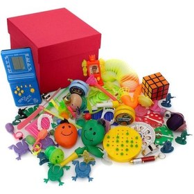 Resim Kadınlar Günü Nostaljik Özel Kırmızı Oyuncak Kutusu Mavi Tetrisli (549300916) 