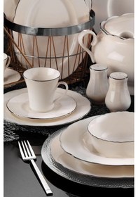 Resim Kütahya Porselen Bone Olympos 83 Parça 12 Kişilik Yemek Takımı Pl 