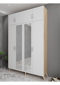 Resim Açelya Portmanto Vestiyer Meşe Beyaz M8-160 cm 