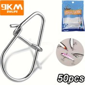 Resim 9KM 50 adet Paslanmaz Çelik Balıkçılık Çift Kilitli Sıkma - Ağır Hizmet Tipi Tuzlu Su Yem Bağlantıları, Kranbaits, Jigs ve Daha Fazlası İçin - Tatlı ve Tuzlu Su Balıkçıları İçin Dayanıklı Balıkçılık Aksesuarları, Balıkçılık Yem Aksesuarları, Sağlam Tasarım, Güçlü Yapı 