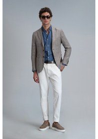 Resim Lufian Luta Spor Erkek Blazer Ceket Slim Fit Kahverengi Kahverengi 111140166100112 Kahverengi 