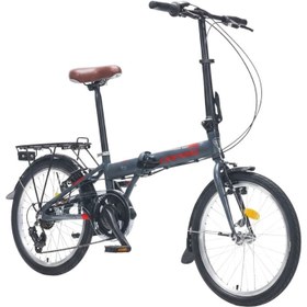 Resim Corelli Simple - 16'' Kadro - 20 Jant - Katlanır Bisiklet - Gri - Kırmızı 