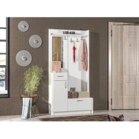 Resim ABRE vm-36 BEYAZ VESTİYER PORTMANTO AYAKKABILIK 