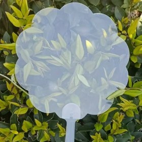 Resim Gateesat 10 Adet Şeffaf Boş Plastik Yelpaze, Çıkarılabilir Sap, Boyama Sanatı İçin, Style04 