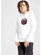 Resim Gta V Clan Logo Baskılı Unisex Çocuk Kapüşonlu Beyaz Sweatshirt (528861236) Beyaz 
