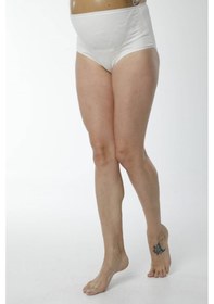 Resim Hmd Underwear Kadın 3'lü Ekru Pamuklu Yüksel Bel Hamile Lohusa Külot & Rahat Doku -hmd1413-3 Ekru 