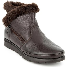 Resim Muya Yeti 6 Nokta Anatomik Taban Topuk Dikeni Fermuarlı Hakiki Deri Kadın Bot Yeşi 