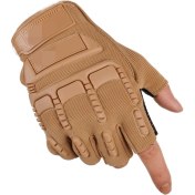 Resim Liangduo Shop Haki Tarzı Erkek Parmaksız Askeri Eldiven Açık Çalışma Avcılık Taktik Eldiven Kaymaz Mtb Bisiklet Bisiklet Motosiklet Sürüş Eldivenleri (Yurt Dışından) 
