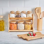 Resim Bambum Bench 8 Parça 2 Katlı Yatay Stantlı Baharatlık Seti 