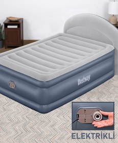 Resim Bestway Elektrikli Şişme Yatak - Çift Kişilik, Başlıklı Şişme Yatak 229x152x84 Cm 