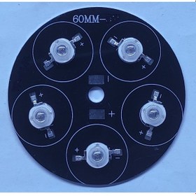 Resim Tek Renk Yuvarlak 5 Li Power Led 60Mm Led Bar Pcb 