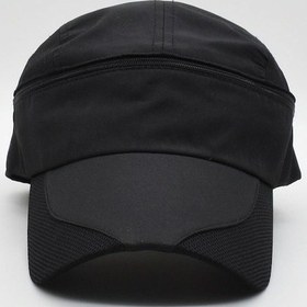 Resim Sporcu Koşu Tenis Vizör Şapka - Siyah Siyah-Standart 