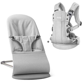 Resim Babybjörn Balance Bliss Ana Kucağı Woven Melange & Kanguru Harmony 3d Mesh / Light Grey 