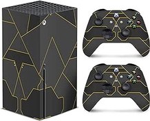 Resim TACKY DESIGN Xbox Serisi ile Uyumlu Sonsuz Uzay Kaplama x Fütüristik Efsanevi Konsol ve İki Kumanda Kaplaması, Xbox x Çıkartma Premium Vinil 3M Çıkartma Tam sargı, Xbox Kapak 