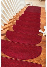 Resim Yarım Ay Bukle Halıdan Ekonomik Basamak Ve Merdiven Paspası - Bordo / Adet Olarak Satılır Null 