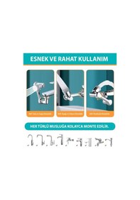 Resim Evrensel 2 Modlu Robotik Kol Mutfak Banyo Musluk Başlığı 