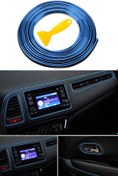 Resim Autowise Trim Fitili Oto Geçmeli Mavi Trim Fitili Süs 5 Metre Nikelajlı 