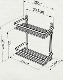 Resim Teknotel Iki Katlı Banyo Rafı Krom Es067 Krom 