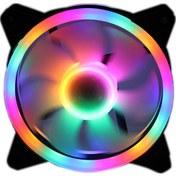Resim Coolmoon Rgb 12 Cm Kasa Fanı Rainbow Fan 3 Pin Pwm 2 Pin Molex 