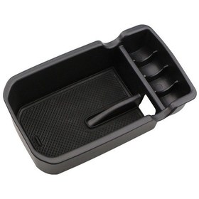 Resim Siyah Araba Kol Dayama Saklama Kutusu Tutucu Konteyner Jeep Compass 2th 2017-2020 Eldiven Organizatör İç Aksesuarları 