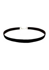 Resim Siyah Renk Kadife Kadın Choker Kolye Siyah 