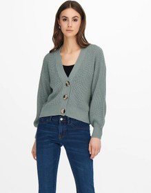 Resim Jdy Jdyjusty L/s Short Cardigan Knt Noos Kadın Hırka 15200418 Yeşil 