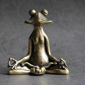 Resim Şık Metal Kurbağa Kül Tablası - Meditasyon ve Yoga Dekoru, Masa veya Tapınak için İdeal, Noel, Cadılar Bayramı, Paskalya, Şükran Günü, St. Patrick'S Günü, Kurbağa Dekoru için Mükemmel 