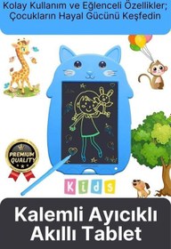 Resim Kolay Kullanım Dayanıklı Lcd Ekran Kalemli Dijital Akıllı Ayıcıklı Yazı Boyama Çizim Tableti 8,5 Inç 