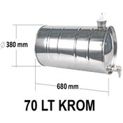 Resim Ahmet Otomotiv 70Lt Krom Su Tankı Deposu Dorse-Karavan-Römork 70L 