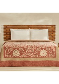 Resim Karaca Home Flara Terra Cota Çift Kişilik Pamuklu Battaniye Terracotta 