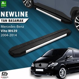 Resim S-Dizayn Mercedes Vito W639 Uzun Şase NewLine Krom Yan Basamak 253 Cm 2004-2014 A+ Kalite 