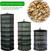 Resim 4 Katlı/6 Katlı/8 Katlı Asılabilir Otlar Kurutma Rafı, Gıda Kurutucu, Katlanabilir Bitki ve Kıyafet Kurutma Ağı, Toksik Olmayan Polyester Ağ ile Balık, Karides, Meyve ve Sebzeler için Güneşte Kurutma Filesi 