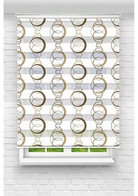 Resim Perdecizade Enxboy Kahverengi Yuvarlak Dijital Baskılı Zebra Perde-cocuk Odası-stor Perde Pz-518 Renkli 