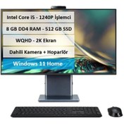 Resim Acer S27-1755 I5-1240P 8gb Ram 512GB SSD 27 Inç Wqhd Windows 11 All In One Pc DQ.BKDEM.001 