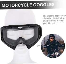 Resim Cabilock Rüzgar Geçirmez Motosiklet Gözlüğü Çok Fonksiyonlu Dış Gözlükleri Kayak ve için Buhar Su Sıçramasına Dayanıklı Darbeye Dayanıklı Esnek Tpu Malzeme ile Tasarlandı 