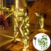 Resim TEENAGE GIRL 7.01 metre Güneş Enerjili Yeşil Asma Işıklı Dize, 50 LED, Su Geçirmez, Uzaktan Kumandalı - Dış Mekan Nişan Kutlamaları, Bahçe & Veranda Atmosferi için Mükemmel, TEENAGE GIRL 