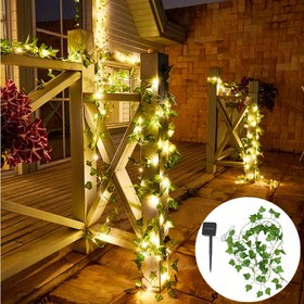 Resim TEENAGE GIRL 7.01 metre Güneş Enerjili Yeşil Asma Işıklı Dize, 50 LED, Su Geçirmez, Uzaktan Kumandalı - Dış Mekan Nişan Kutlamaları, Bahçe & Veranda Atmosferi için Mükemmel, TEENAGE GIRL 