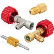 Resim Chuangyinshop R134a Soğutucu Kartuş Başlığı Seti Valf Çekici Hortum Adaptörü 
